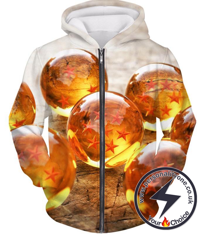 Dragon Ball Z Zip Up Hoodie - Dragon Balls